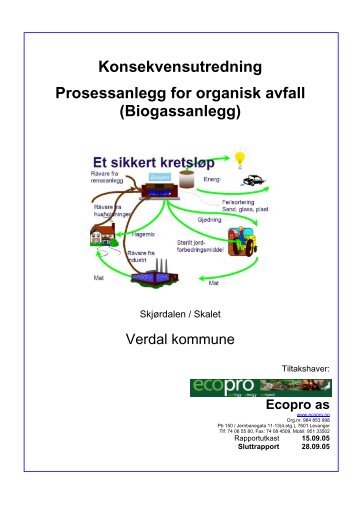 Konsekvensutredning Prosessanlegg for ... - Verdal kommune