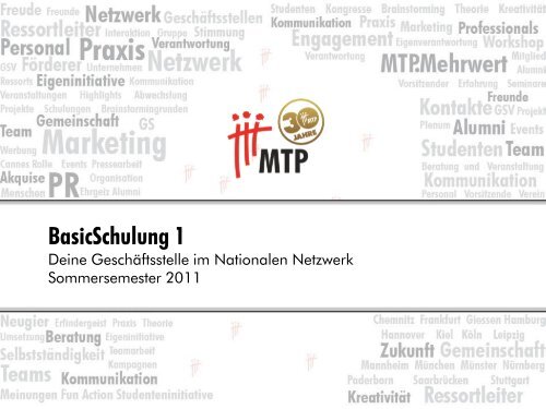 MTP_BasicSchulung 1_SoSe 2011_Handout.pdf - Marketing ...