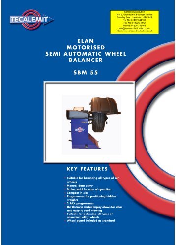 elan motorised semi automatic wheel balancer sbm 55 key features
