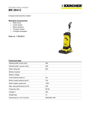 Karcher Scrubber Drier BR 30/4 C - Saracen Distribution