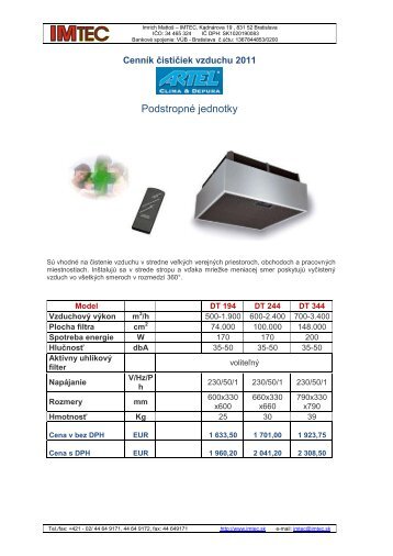 SLOVENSKÃ HYDROMETEOROLOGICKÃ ÃSTAV - IMTEC