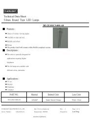 Technical Data Sheet 5.0mm Round Type LED Lamps - VTM