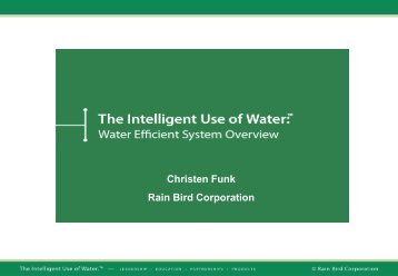 Rainbird IUOW Presentation - Christen Funk