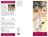 Summer 2013 Camp Brochure - Viterbo University Athletics