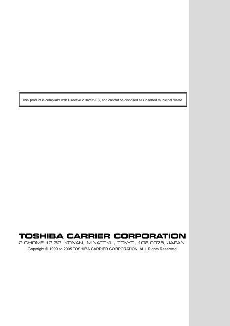 SERVICE MANUAL - Alarko Carrier