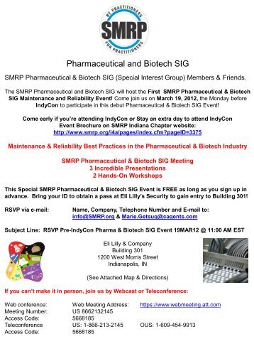 Pharmaceutical and Biotech SIG