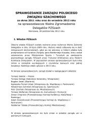 SPRAWOZDANIE ZARZĄDU POLSKIEGO ZWIĄZKU SZACHOWEGO