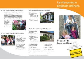 Familienzentrum BÃ¶sperde-Halingen Programm - Ev ...