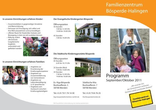 Familienzentrum BÃ¶sperde-Halingen Programm - Ev ...