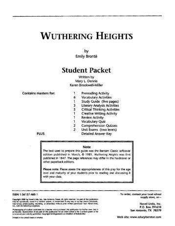 WUTHERING HEIGHTS - PopulationMe.com