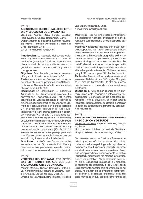 SUPLEMENTO REVISTA CHILENA DE PSIQUIATRIA Y ...