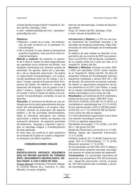 SUPLEMENTO REVISTA CHILENA DE PSIQUIATRIA Y ...