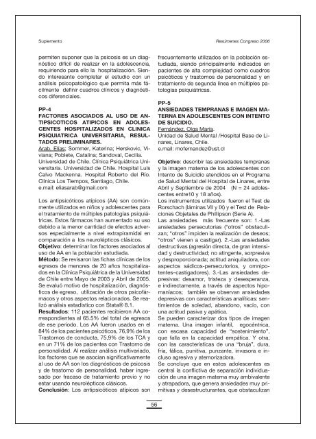 SUPLEMENTO REVISTA CHILENA DE PSIQUIATRIA Y ...