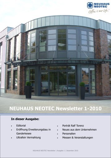 NEUHAUS NEOTEC Newsletter 1-2010 In dieser Ausgabe