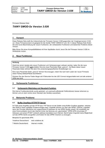 TAINY GMOD-Sx Version 3.026 TAINY GMOD-Sx Version 3.026