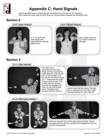 Appendix C: Hand Signals - Women's Flat Track Derby Association