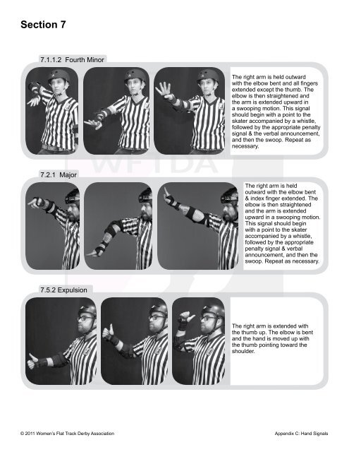 Appendix C: Hand Signals - Women's Flat Track Derby Association