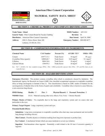 MSDS-EAP (Glasal).pdf - Fiber Cement Products