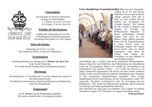 Gemeindebrief der Kirchgemeinden Neukloster und GroÃƒÂŸ-Tessin