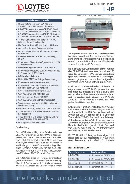 Loytec Router L-IP - LOYTEC electronics