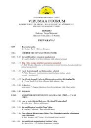 VIRUMAA FOORUM - Eesti KorteriÃ¼histute Liit