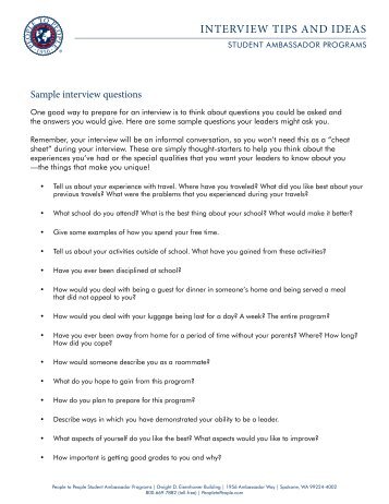 student interview questions