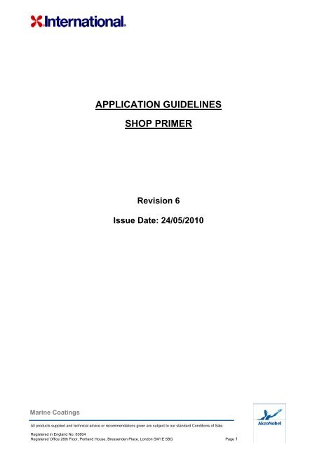 Application Guidelines Shop Primer - International - Marine Coatings