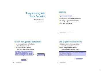 Programming with Java Generics - Angelika Langer