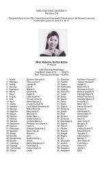 List of New Nurses 2013 - Cebu Doctors' University