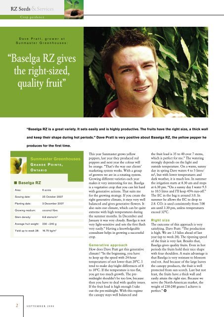 Baselga RZ is an ideal variety in summer Emperador RZ rootstock ...