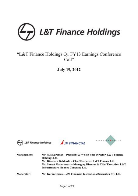 L and t sale finance