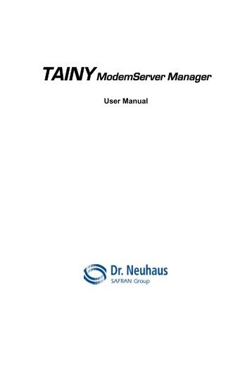TAINYModemServer Manager - Dr. Neuhaus Telekommunikation ...