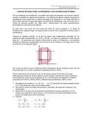 curvas de nivel para la bÃºsqueda e soluciones sub-optimas