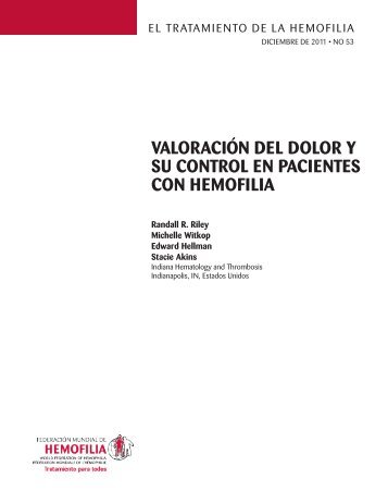 valoraciÃ³n del dolor y su control en pacientes con hemofilia