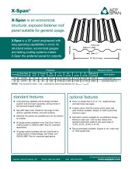 Product Guide/Load Tables - AEP Span