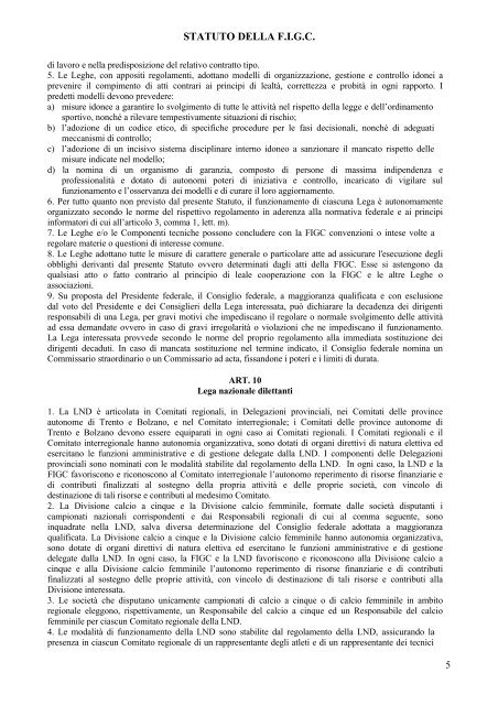 Statuto FIGC con le modifiche richieste dalla FIFA ... - Diritto Calcistico