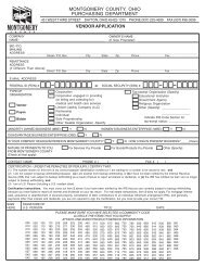 Bid Application - Montgomery County, Ohio