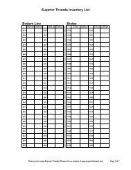 Superior Threads Inventory List