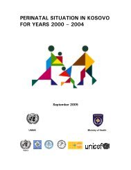 perinatal situation in kosovo for years 2000 â 2004 - UNFPA