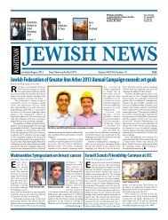 Sunday 2 - Washtenaw Jewish News