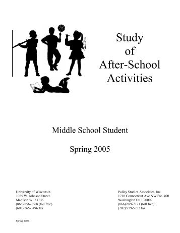 Middle School Student Survey - Early Child Care and After-School ...
