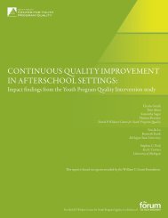 continuous quality improvement in afterschool settings - Center for ...