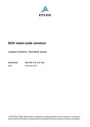 SIOV, Leaded varistors, StandarD series, S05, S07 ... - Oppermann