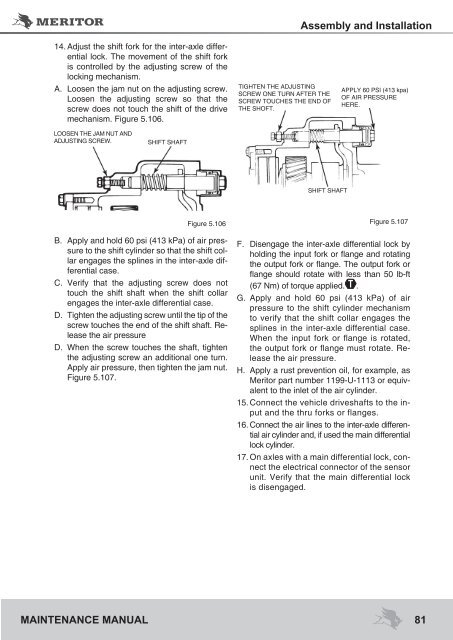 MAINTENANCE MANUAL - Meritor