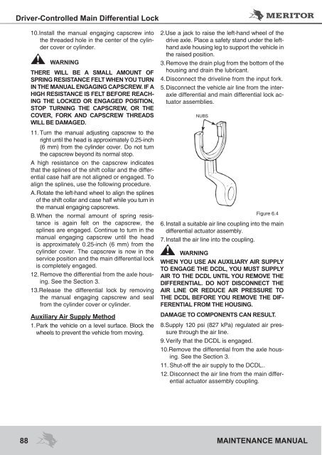 MAINTENANCE MANUAL - Meritor