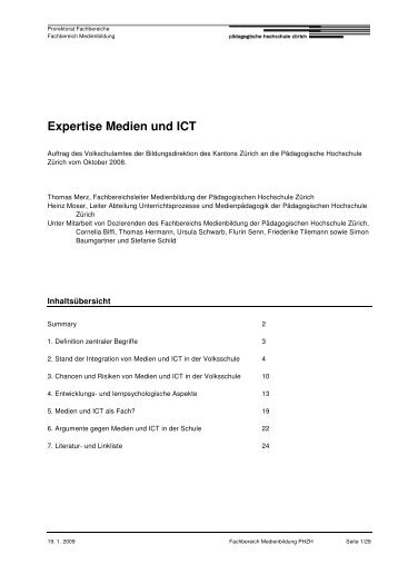 Expertise Medien und ICT. Bildungsdirektion des Kantons ... - Fit in IT