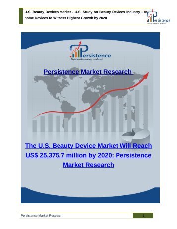 U.S. Beauty Devices Market - U.S. Study on Beauty Devices Industry to 2020