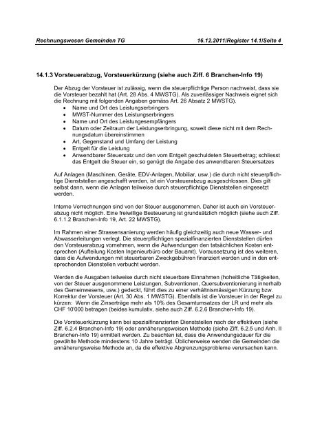 14 1 3 Vorsteuerabzug Vorsteuerka Rzung Siehe Auch Ziff 6