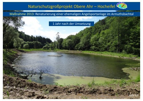 Sachstandbericht Naturschutzgroßprojekt Obere Ahr – Hocheifel