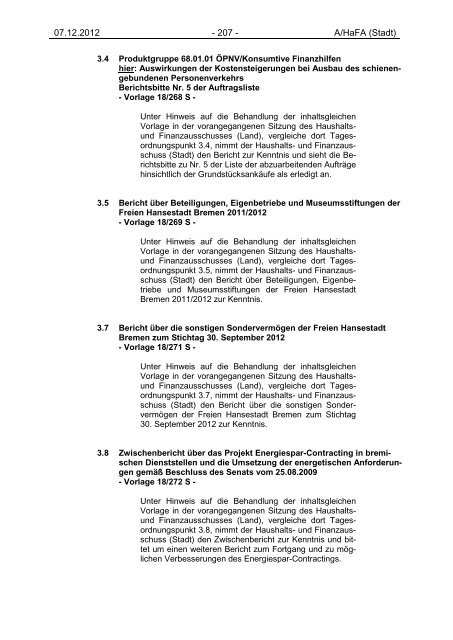 Protokoll der 18. Sitzung am 7. Dezember 2012 (pdf, 61.6 KB) - HaFa